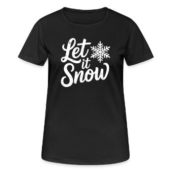 Flocon de neige de Noël Let It Snow - T-shirt respirant Femme - noir - Devant - AI Model Female 172 light (172cm)