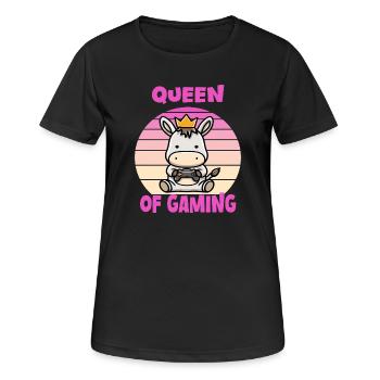 Reine du jeu - T-shirt respirant Femme - noir - Devant - AI Model Female 172 light (172cm)