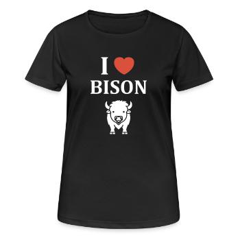 bison - Women's Breathable T-Shirt - black - Front - AI Model Female 172 light (172cm)