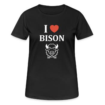 bison - Women's Breathable T-Shirt - black - Front - AI Model Female 172 light (172cm)