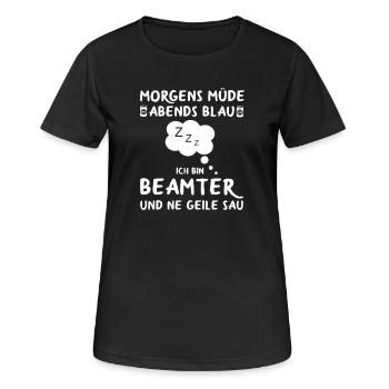 Beamter Verbeamtet Beamten Beamte Sprüche - Frauen T-Shirt atmungsaktiv - Schwarz - Vorne - AI Model Female 172 light (172cm)