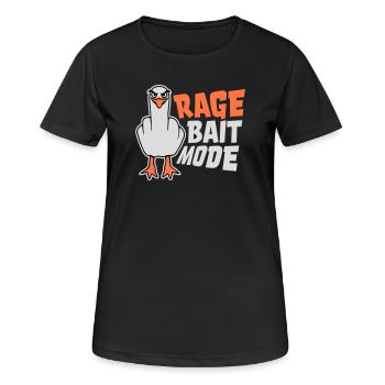 Rage Appât Mode Mouette Oiseau Méchant Drôle Provocation - T-shirt respirant Femme - noir - Devant - AI Model Female 172 light (172cm)