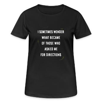 Asking for directions - Women's Breathable T-Shirt - black - Front - AI Model Female 172 light (172cm)