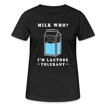 Flatulence Milk Lactose - Women's Breathable T-Shirt - black - Front - AI Model Female 172 light (172cm)