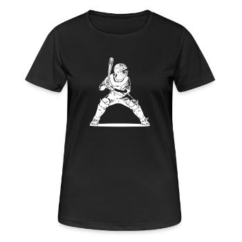 Kunstwerke von Baseballspielern - Frauen T-Shirt atmungsaktiv - Schwarz - Vorne - AI Model Female 172 light (172cm)