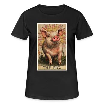 Pig Pig - Women's Breathable T-Shirt - black - Front - AI Model Female 172 light (172cm)