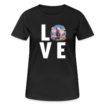 Pig Pig - Women's Breathable T-Shirt - black - Front - AI Model Female 172 light (172cm)