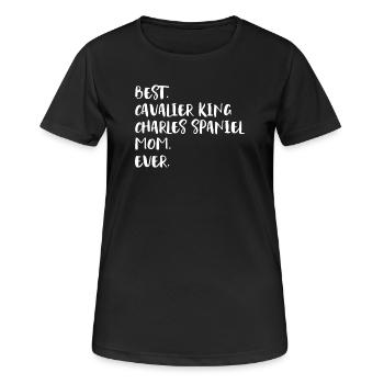 Cavalier King Charles Spaniel - T-shirt respirant Femme - noir - Devant - AI Model Female 172 light (172cm)