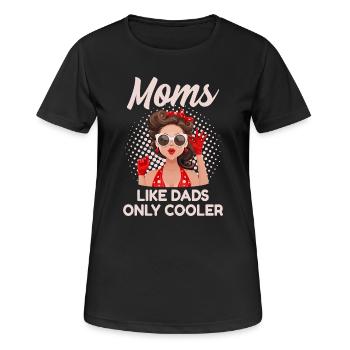 Motif rétro vintage de Cool Mom des années 50 à 60 - T-shirt respirant Femme - noir - Devant - AI Model Female 172 light (172cm)
