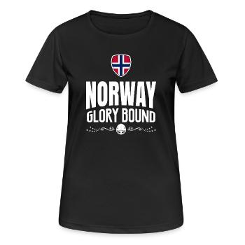 NORWEGEN-RUHM - Frauen T-Shirt atmungsaktiv - Schwarz - Vorne - AI Model Female 172 light (172cm)