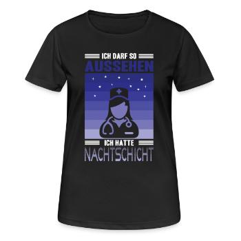 Pflegerin Geschenke Pflege Lustig Krankenpflegerin - Frauen T-Shirt atmungsaktiv - Schwarz - Vorne - AI Model Female 172 light (172cm)