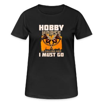 Hobby Horsing - T-shirt respirant Femme - noir - Devant - AI Model Female 172 light (172cm)