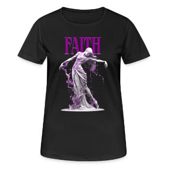 Glaube Tänzerin aus flüssigem Marmor - Frauen T-Shirt atmungsaktiv - Schwarz - Vorne - AI Model Female 172 light (172cm)