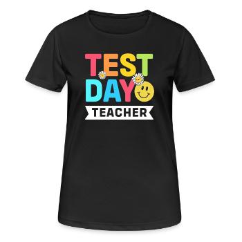 Professeur d’examen Abi Abitur - T-shirt respirant Femme - noir - Devant - AI Model Female 172 light (172cm)