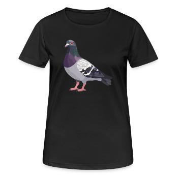 Tauben Taube - Frauen T-Shirt atmungsaktiv - Schwarz - Vorne - AI Model Female 172 light (172cm)