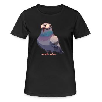Tauben Taube - Frauen T-Shirt atmungsaktiv - Schwarz - Vorne - AI Model Female 172 light (172cm)