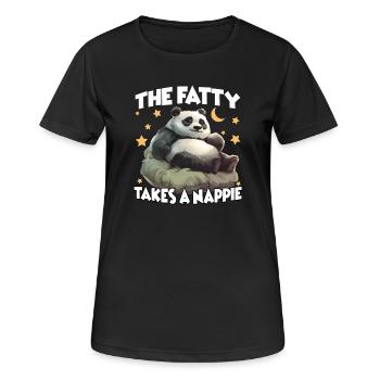 Un cadeau douillet pour les Dormeurs Panda - T-shirt respirant Femme - noir - Devant - AI Model Female 172 light (172cm)