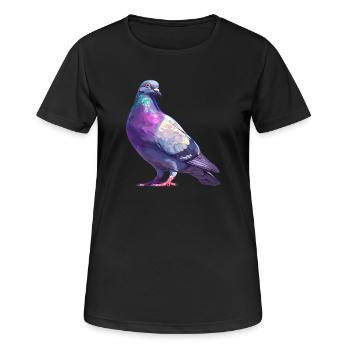 Tauben Taube - Frauen T-Shirt atmungsaktiv - Schwarz - Vorne - AI Model Female 172 light (172cm)