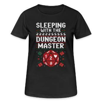 Sleeping with the DM - Funny D'n'D - T-shirt respirant Femme - noir - Devant - AI Model Female 172 light (172cm)