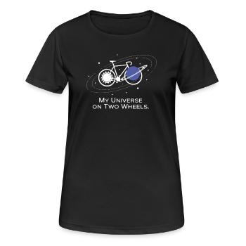 Orbite de Vélo Cosmique - T-shirt respirant Femme - noir - Devant - AI Model Female 172 light (172cm)