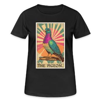 Tauben Taube - Frauen T-Shirt atmungsaktiv - Schwarz - Vorne - AI Model Female 172 light (172cm)