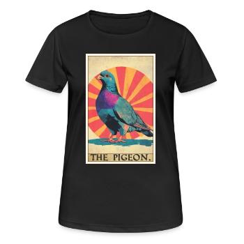 Tauben Taube - Frauen T-Shirt atmungsaktiv - Schwarz - Vorne - AI Model Female 172 light (172cm)
