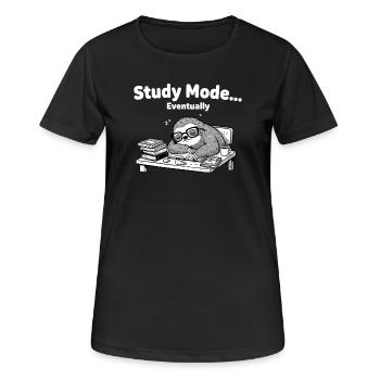 Schlafmodus Sloth am Schreibtisch - Frauen T-Shirt atmungsaktiv - Schwarz - Vorne - AI Model Female 172 light (172cm)