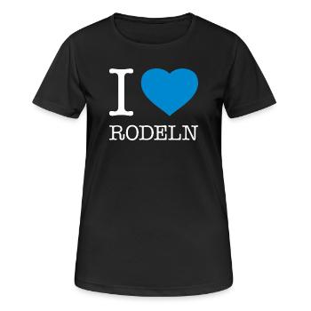 J’adore la luge - T-shirt respirant Femme - noir - Devant - AI Model Female 172 light (172cm)