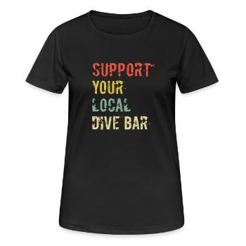 Meine Kneipe Meine Regeln - Frauen T-Shirt atmungsaktiv - Schwarz - Vorne - AI Model Female 172 light (172cm)