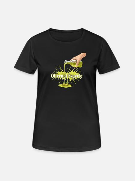 Olivenöl Experte - Frauen T-Shirt atmungsaktiv - Schwarz