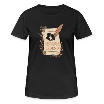Antike Liebesmythologie Romantik Vintage - Frauen T-Shirt atmungsaktiv - Schwarz - Vorne - AI Model Female 172 light (172cm)