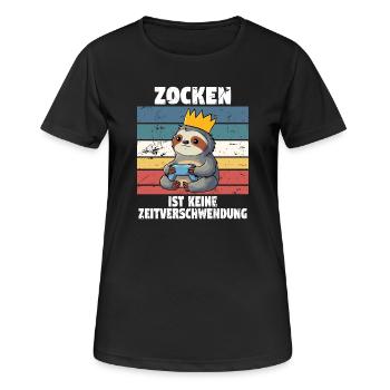 Jeux d’argent et jeux - T-shirt respirant Femme - noir - Devant - AI Model Female 172 light (172cm)