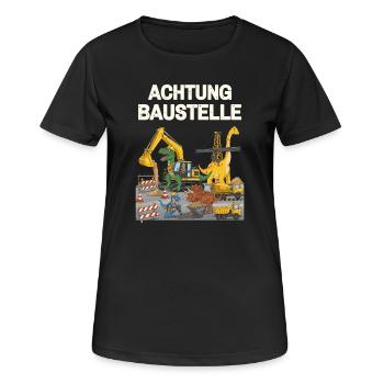 Site de construction de dinosaures - T-shirt respirant Femme - noir - Devant - AI Model Female 172 light (172cm)