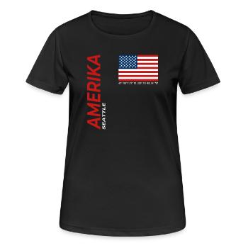 Seattle - Women's Breathable T-Shirt - black - Front - AI Model Female 172 light (172cm)