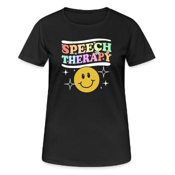 Speech Therapy Speech Therapist Speech Therapist - Women's Breathable T-Shirt - black - Front - AI Model Female 172 light (172cm)