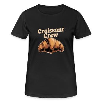 Croissant Crew - Frauen T-Shirt atmungsaktiv - Schwarz - Vorne - AI Model Female 172 light (172cm)