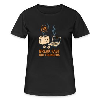 Startup Founder Survivor Burnout Recover - Women's Breathable T-Shirt - black - Front - AI Model Female 172 light (172cm)