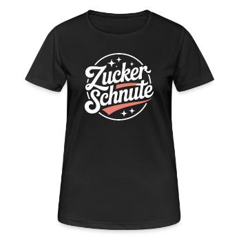 Museau sucré Dent sucrée Chocolat Sucre Museau - T-shirt respirant Femme - noir - Devant - AI Model Female 172 light (172cm)