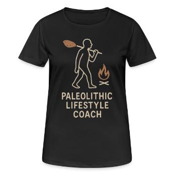 Prähistorische Steinwerkzeuge Des Homo - Frauen T-Shirt atmungsaktiv - Schwarz - Vorne - AI Model Female 172 light (172cm)