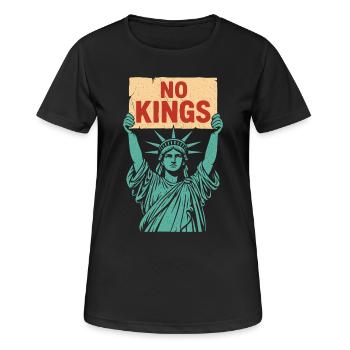No Kings Patriotic Anti-Monarchy Liberty USA - Women's Breathable T-Shirt - black - Front - AI Model Female 172 light (172cm)