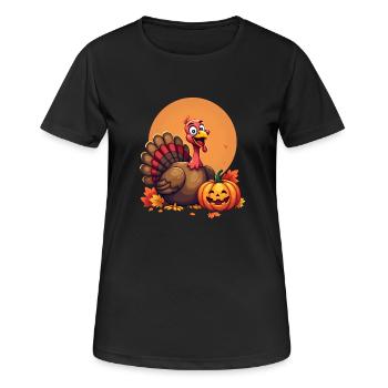 Thanksgiving Lustiger Thanksgiving Truthahn - Frauen T-Shirt atmungsaktiv - Schwarz - Vorne - AI Model Female 172 light (172cm)