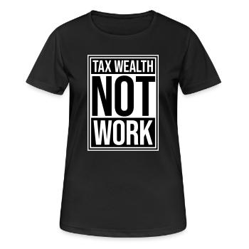 Impôt, richesse et non travail, politique progressiste, économie - T-shirt respirant Femme - noir - Devant - AI Model Female 172 light (172cm)