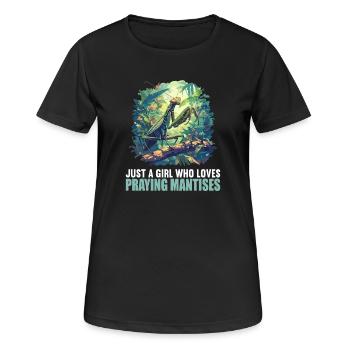 Mantes religieuses Mantes religieuses - T-shirt respirant Femme - noir - Devant - AI Model Female 172 light (172cm)