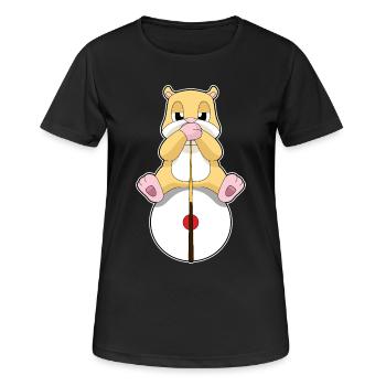 Hamster Billiard Queue Sport - Frauen T-Shirt atmungsaktiv - Schwarz - Vorne - AI Model Female 172 light (172cm)