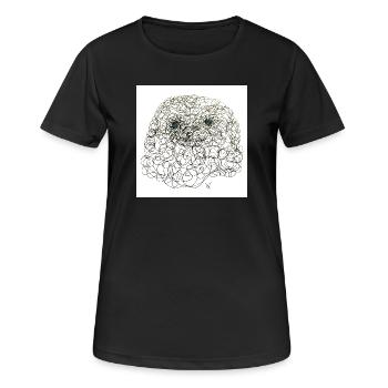 Bouclé Sherly - T-shirt respirant Femme - noir - Devant - AI Model Female 172 light (172cm)