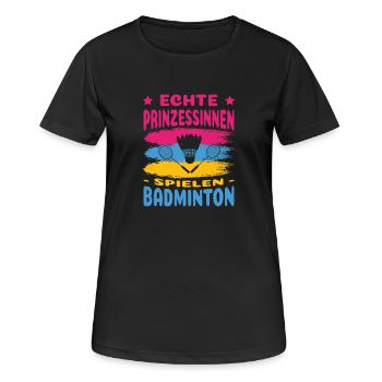 Badmintonspieler Geschenke Badminton Outfits - Frauen T-Shirt atmungsaktiv - Schwarz - Vorne - AI Model Female 172 light (172cm)