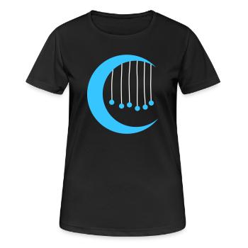 Blå måne med vindspel - Women's Breathable T-Shirt - black - Front - AI Model Female 172 light (172cm)