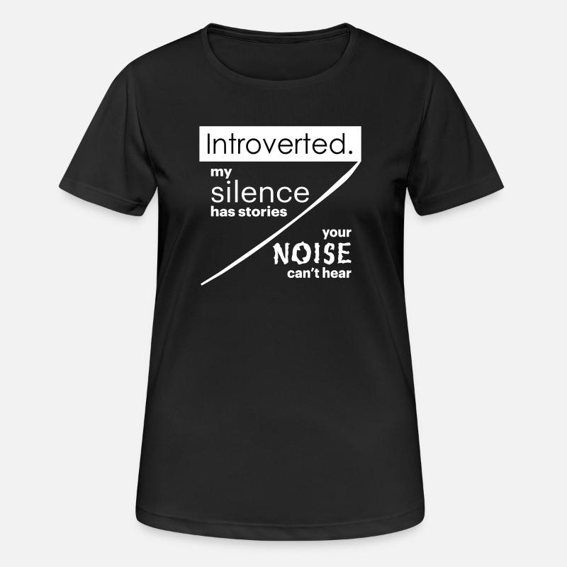 Introvert Quotes - Women's Breathable T-Shirt - black