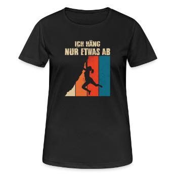 Cadeaux de bloc Escaladeur Escalader Boulderer - T-shirt respirant Femme - noir - Devant - AI Model Female 172 light (172cm)