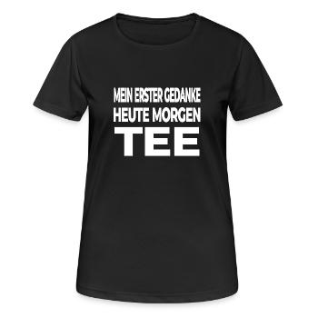 Tee - Frauen T-Shirt atmungsaktiv - Schwarz - Vorne - AI Model Female 172 light (172cm)